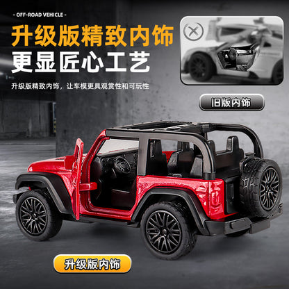 Three-Door Rross-Country Alloy Artificial Off-Road Sports Car Model Kidsren's Pull-Back Toy Car Batch - image 4