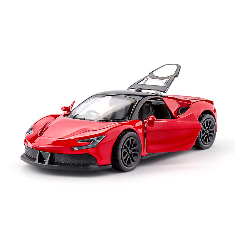 Three-Door Rross-Country Alloy Artificial Off-Road Sports Car Model Kidsren's Pull-Back Toy Car Batch - image 5