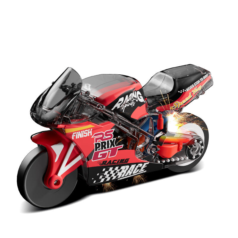Spark Motorcycle Flint Inertia Pull-Back Sliding Motorcycle Simulation Racing Fire Toy Cool Model Wholesale - image 5