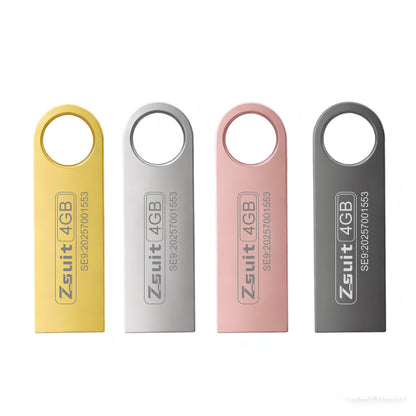 Jisuyou Metal USB Flash Drive 8Gb Business Waterproof USB Flash Drive 4Gb Mobile Phone Computer USB Car Music USB Flash Drive Small Capacity - image 5