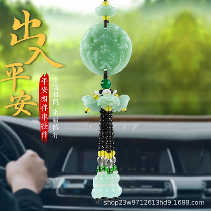 Car Pendant Double-Sided Entry and Exit Safety Car Interior Hanging Decoration Car-Mounted Gourd Pixiu Car Hanging Creative Decorative Accessory Supplies - image 5