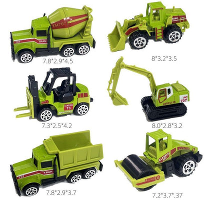 Children's Toy Car Alloy Sliding Racing Car Model Engineering Vehicle Police Car Fire Truck Children's Inertia Pull-Back Car - image 3
