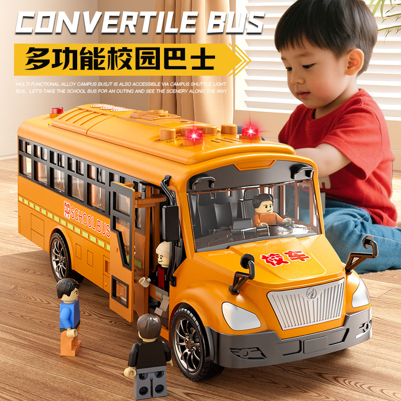 Extra Large School Bus Toy Children's Bus Bus Boy Simulation Bus School Bus Car Model Manufacturer Wholesale - image 1