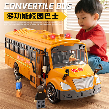 Extra Large School Bus Toy Children's Bus Bus Boy Simulation Bus School Bus Car Model Manufacturer Wholesale - image 1