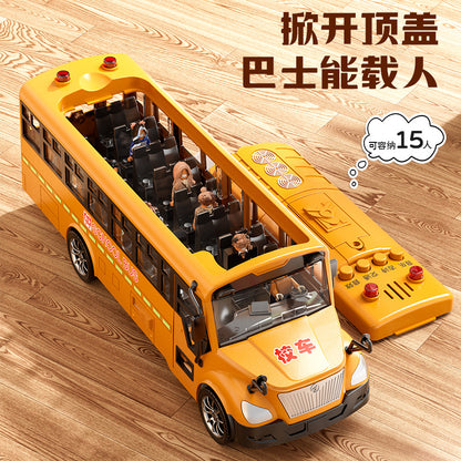 Extra Large School Bus Toy Children's Bus Bus Boy Simulation Bus School Bus Car Model Manufacturer Wholesale - image 3