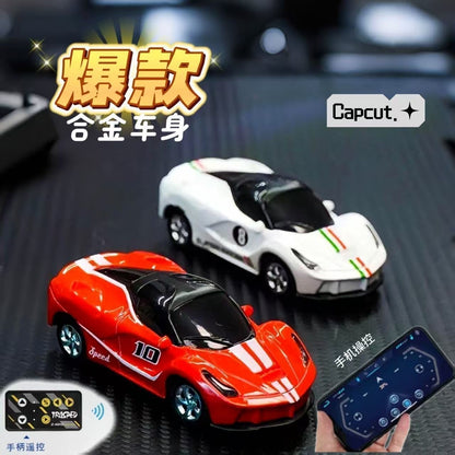 New Product 1:64 Scale Mini Alloy Bluetooth Remote Control 488 Sports Car M4 Racing High-Speed Car Toy Boy Gift - image 1