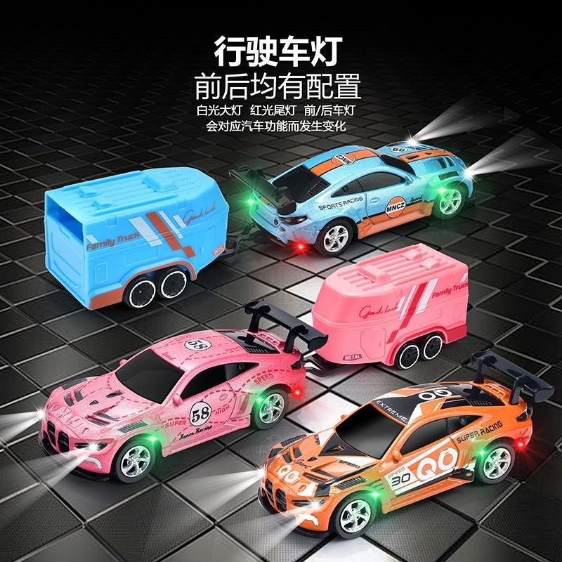 New 1:64 Mini High-Precision Alloy Dual-Mode Wireless Bluetooth Desktop Remote Control Car with Light and Adjustable Speed Wholesale for Men - image 4