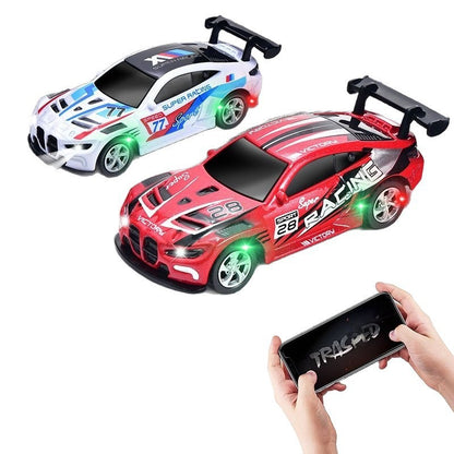 New 1:64 Mini High-Precision Alloy Dual-Mode Wireless Bluetooth Desktop Remote Control Car with Light and Adjustable Speed Wholesale for Men - image 5