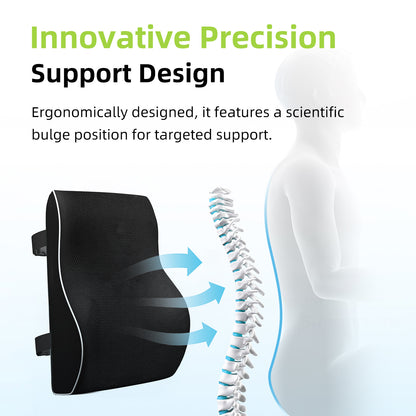 Cross-Border Memory Foam Cushion Car Lumbar Support Cushion Office Chair Backrest Seat Cushion Memory Foam Lumbar Pillow - image 3