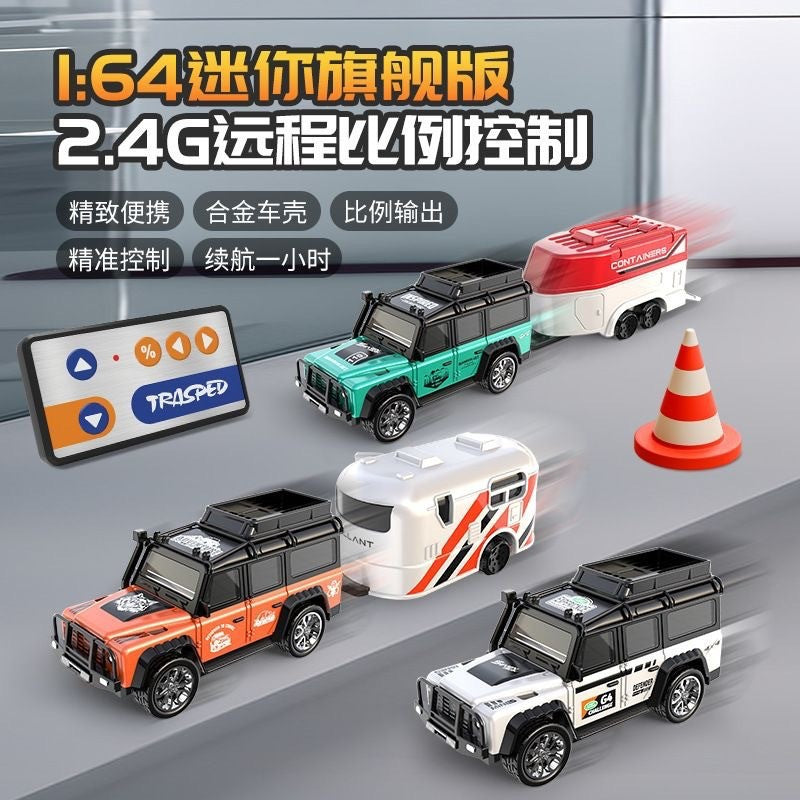 New Mini Alloy Remote Control Car Toy 2.4g Light Adjustable Speed Artificial Model Small Scale 1:64 Alloy Car - image 2