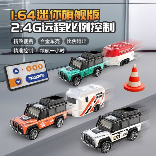 New Mini Alloy Remote Control Car Toy 2.4g Light Adjustable Speed Artificial Model Small Scale 1:64 Alloy Car - image 2