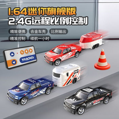 New Mini Alloy Remote Control Car Toy 2.4g Light Adjustable Speed Artificial Model Small Scale 1:64 Alloy Car - image 3