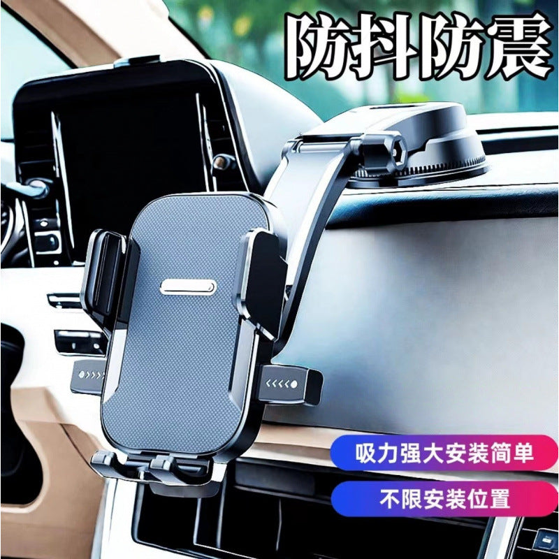 Cross-Border Hot Selling Suction Cup Car Mobile Phone Holder Car Automatic Lock Center Console Universal Waterfall Navigation Holder - image 2