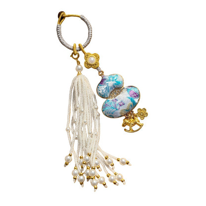Finished Product: Intangible Cultural Heritage Chinese Style Embroidery Song Brocade Gourd Pendant Bag Charm Car Hanging Double-Sided Pendant Decoration Song Brocade - image 5