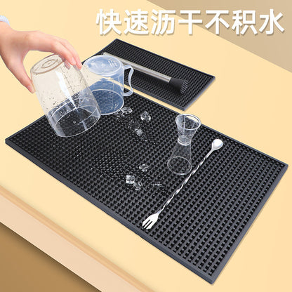 2026 New Bar Drain Anti-Slip Mat Car 4S Shop Bar Ktv Restaurant Coaster Pvc Tableware Can Be Designed - image 2