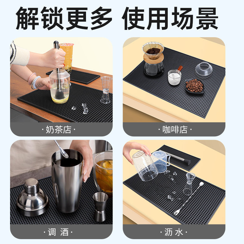 2026 New Bar Drain Anti-Slip Mat Car 4S Shop Bar Ktv Restaurant Coaster Pvc Tableware Can Be Designed - image 3