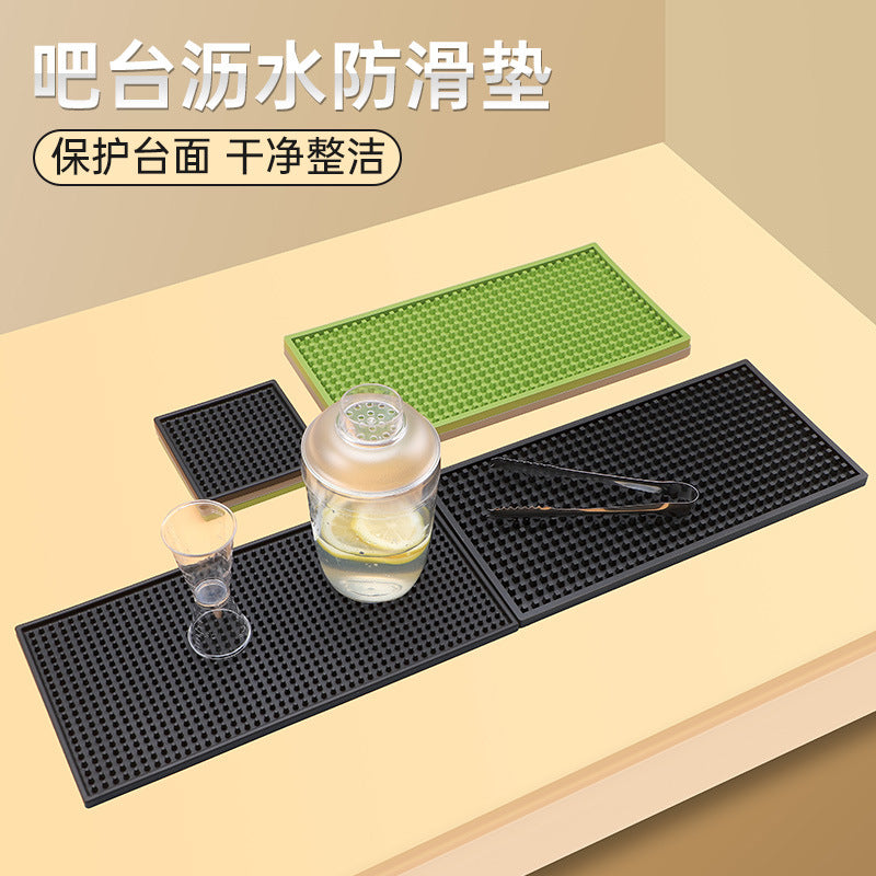 2026 New Bar Drain Anti-Slip Mat Car 4S Shop Bar Ktv Restaurant Coaster Pvc Tableware Can Be Designed - image 4