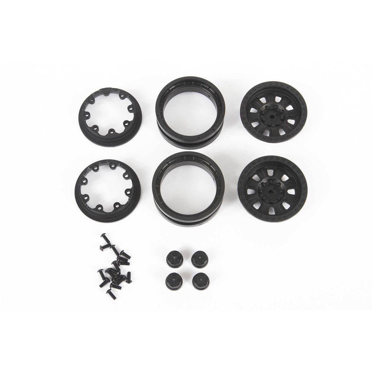 Raceline Monster 1.9 Beadlock Wheels, Black