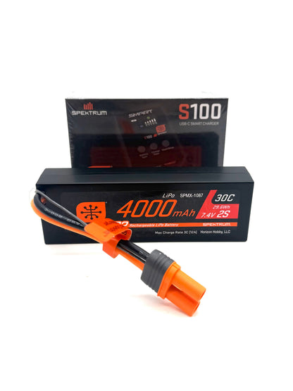 ARRMA FREEDOM FLYER 223S - Battery and Charger, 4000mAh with S100 USB-C Smart Charger ARA3530SFFT1