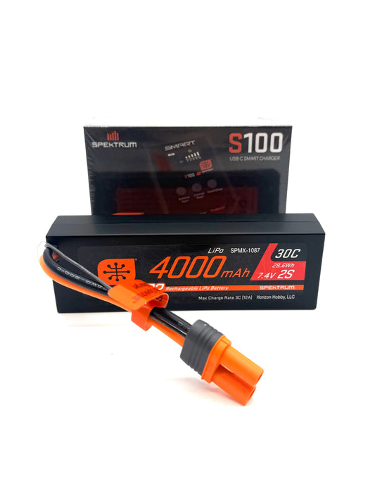 ARRMA FREEDOM FLYER 223S - Battery and Charger, 4000mAh with S100 USB-C Smart Charger ARA3530SFFT1