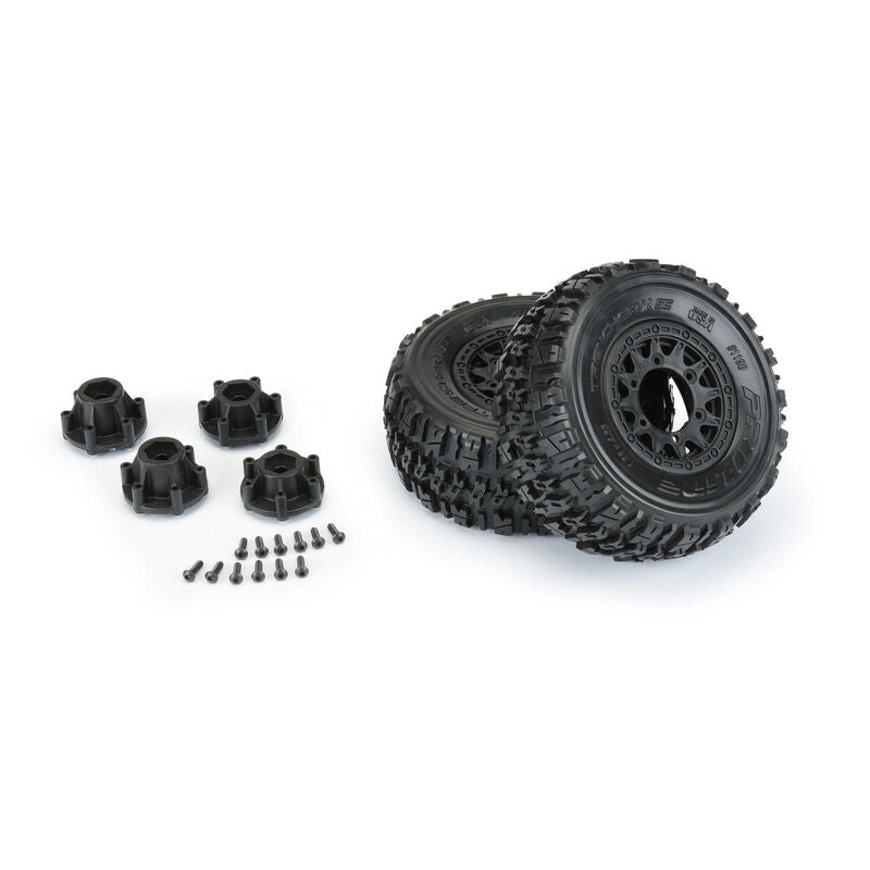Pro-Line 1/10 Trencher X F/R 2.2"/3.0" Pre-Mounted SC 12mm (2) Black