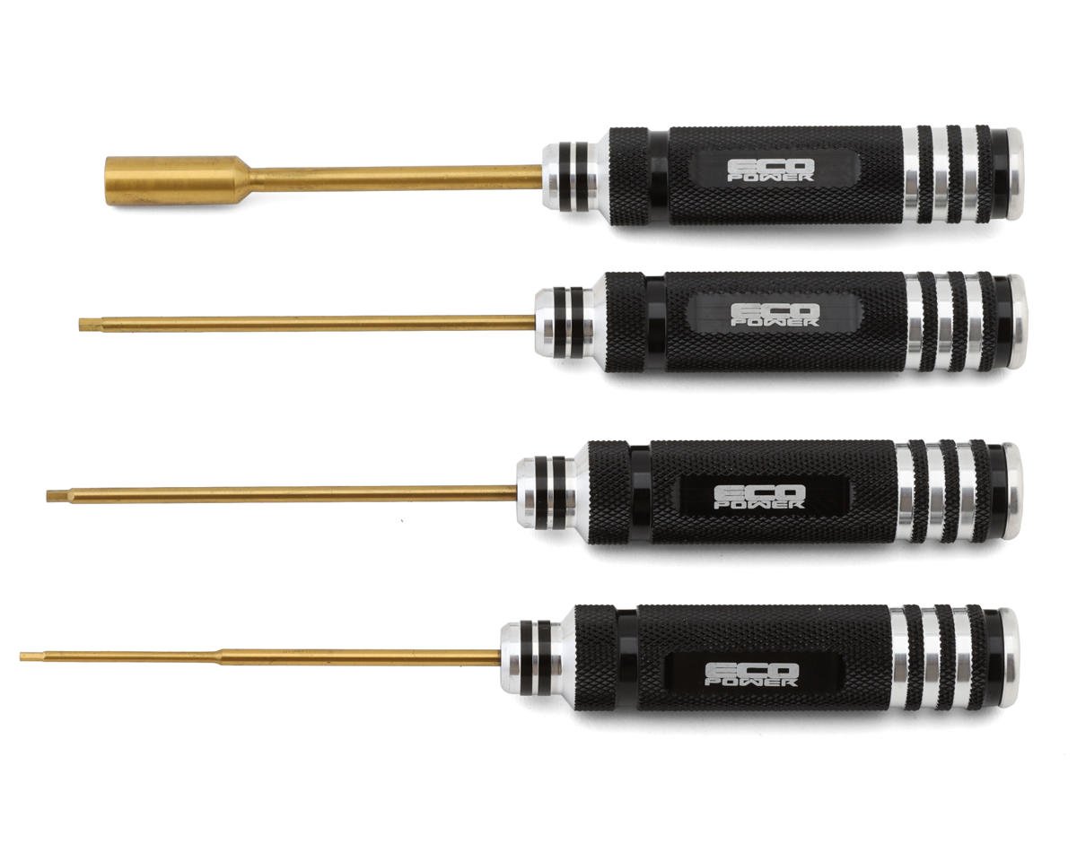 4-Piece Hex & Nut Driver Set, 1.5/2.0/2.5mm Hex & 7mm Nut